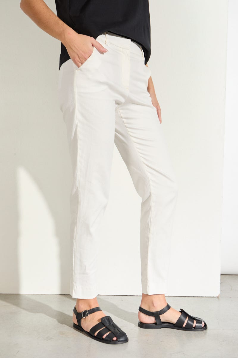 Pantalon Clásico Cotton Blanco