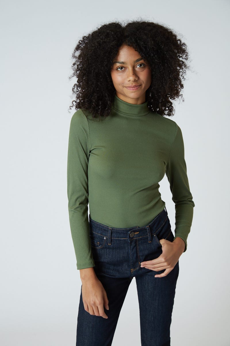 Body Media Polera Micromorley Verde Kale