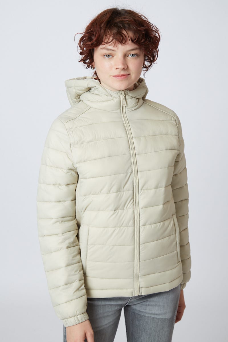 Campera Canelón con Capucha Cruda