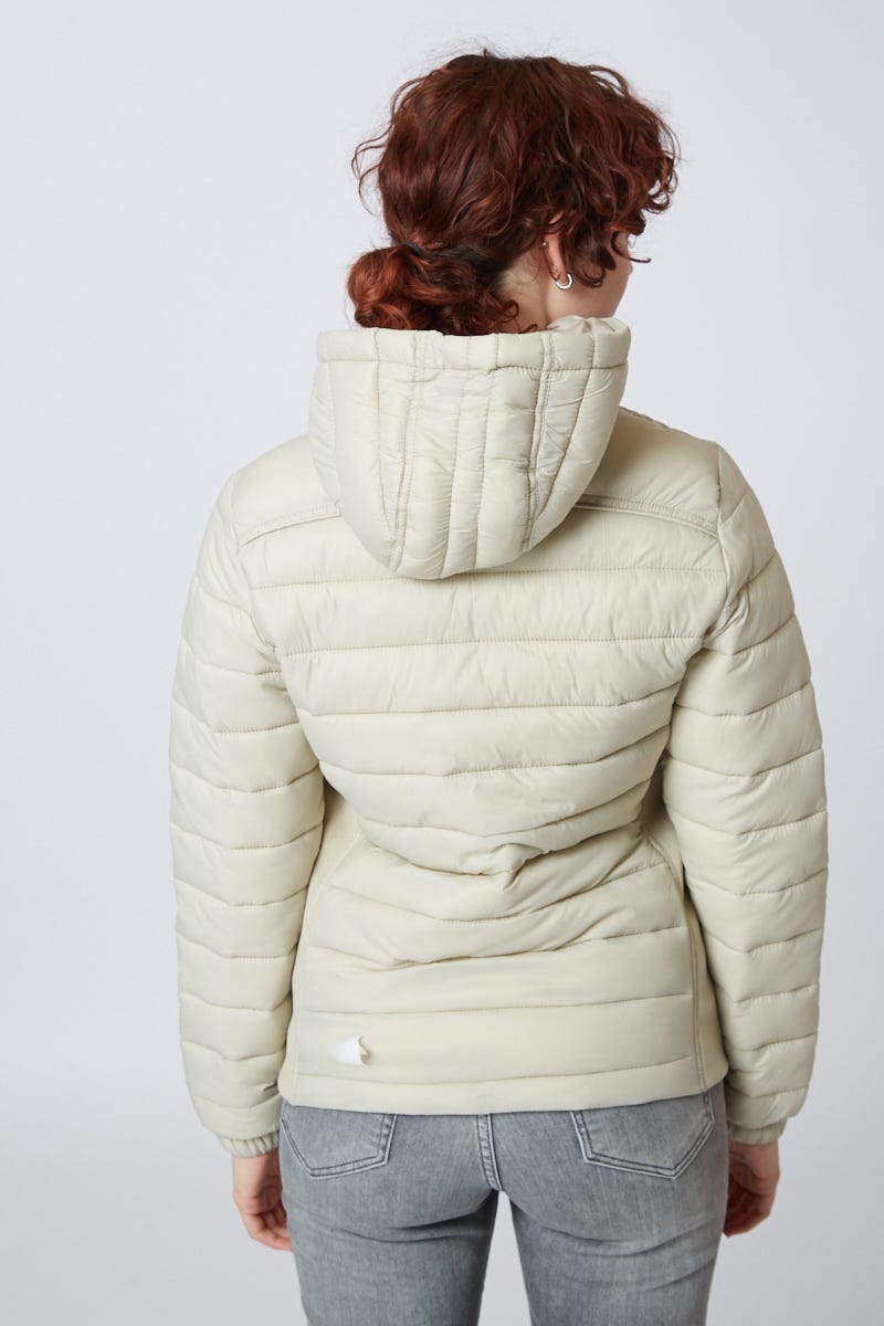 Campera Canelón con Capucha Cruda