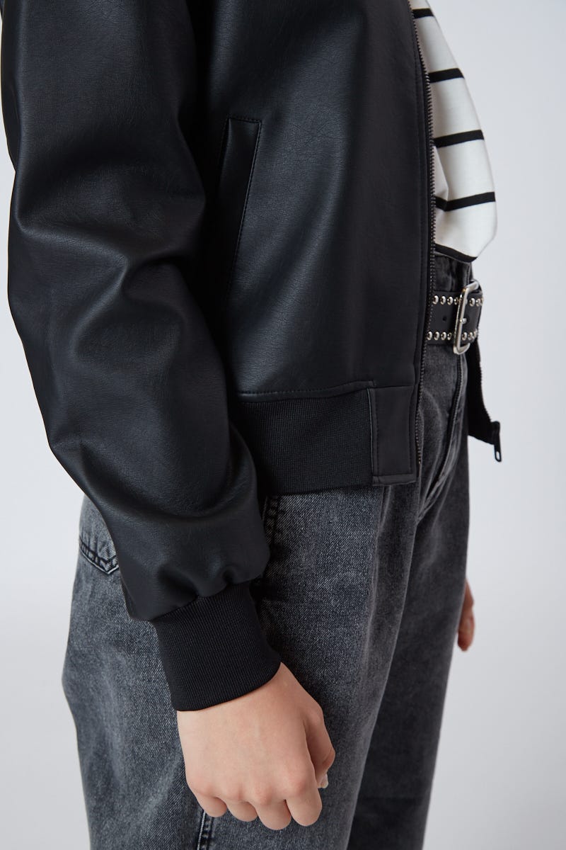 Campera Bomber Negra