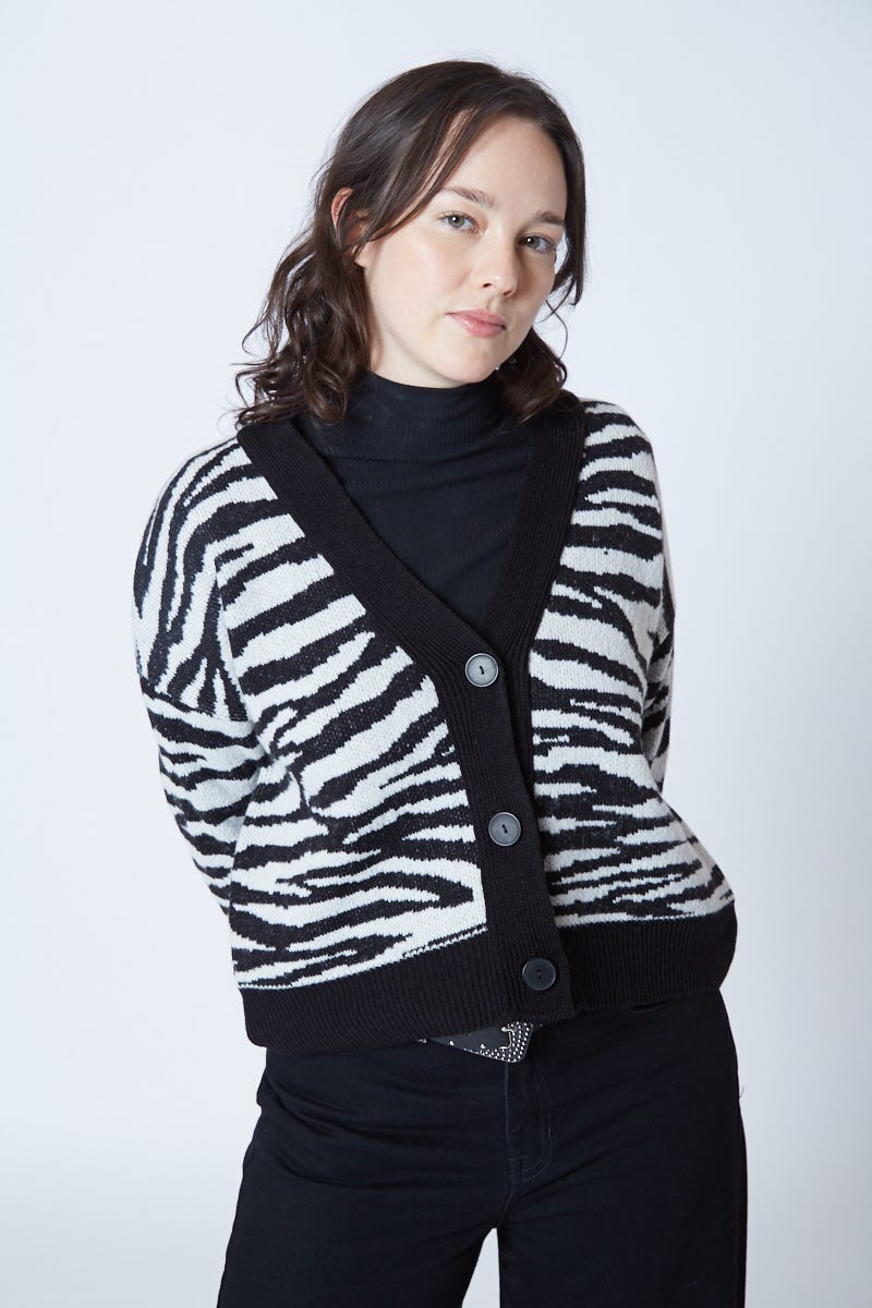 Cárdigan Animal Print Cebra