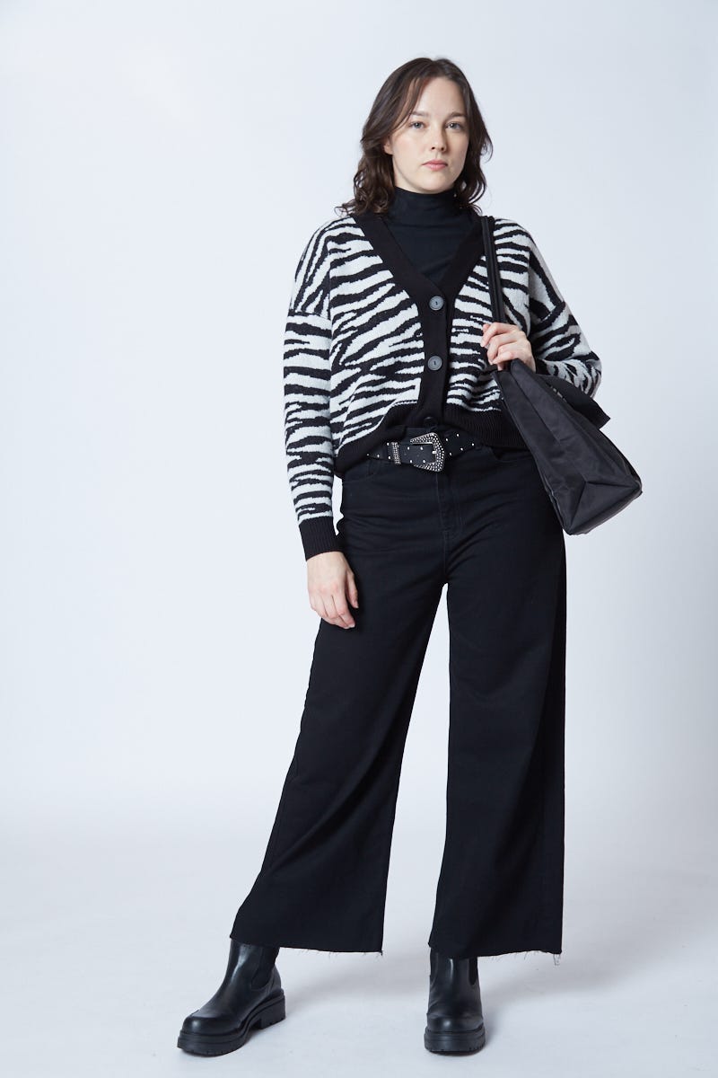 Cárdigan Animal Print Cebra
