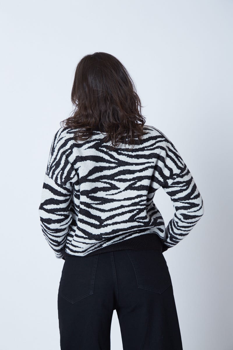 Cárdigan Animal Print Cebra