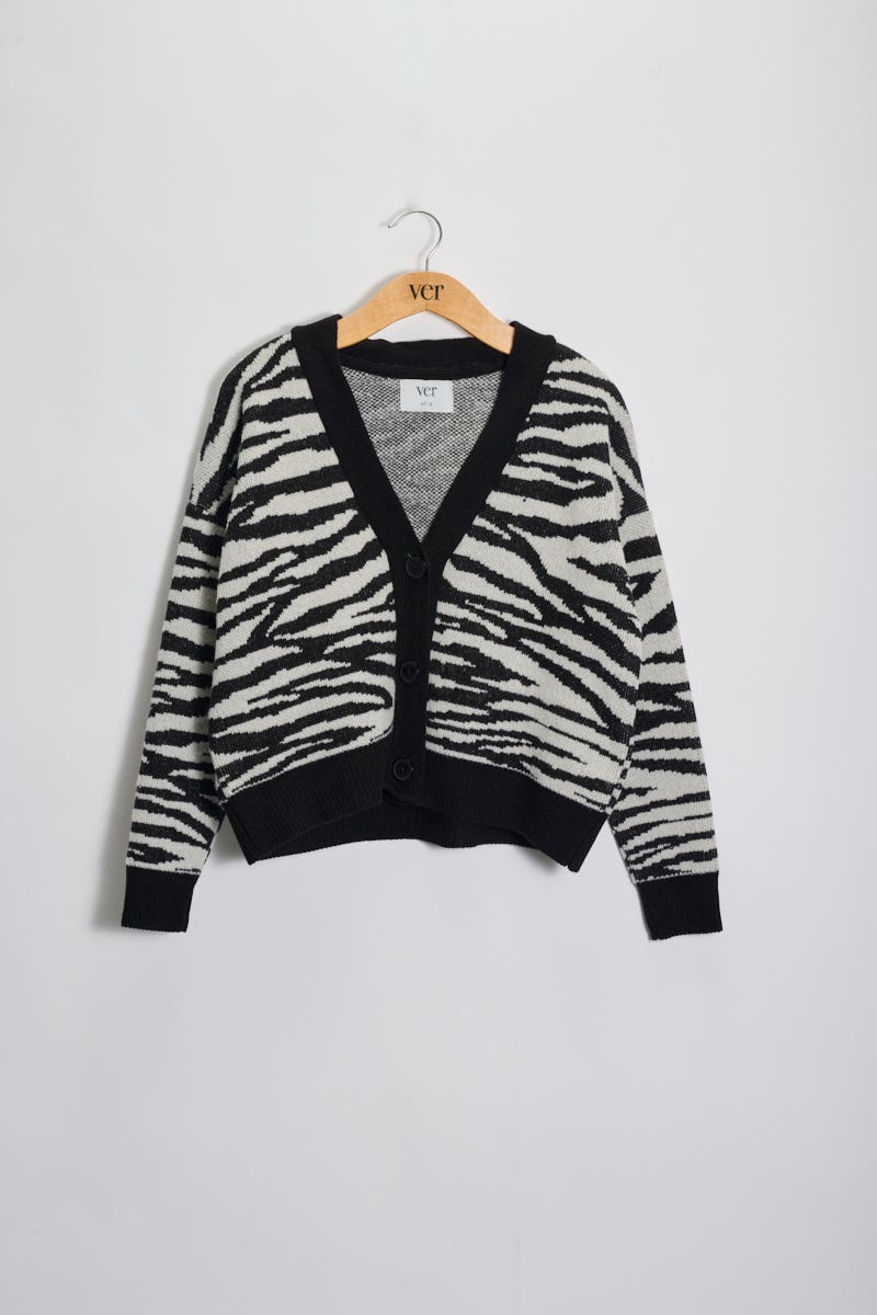 Cárdigan Animal Print Cebra