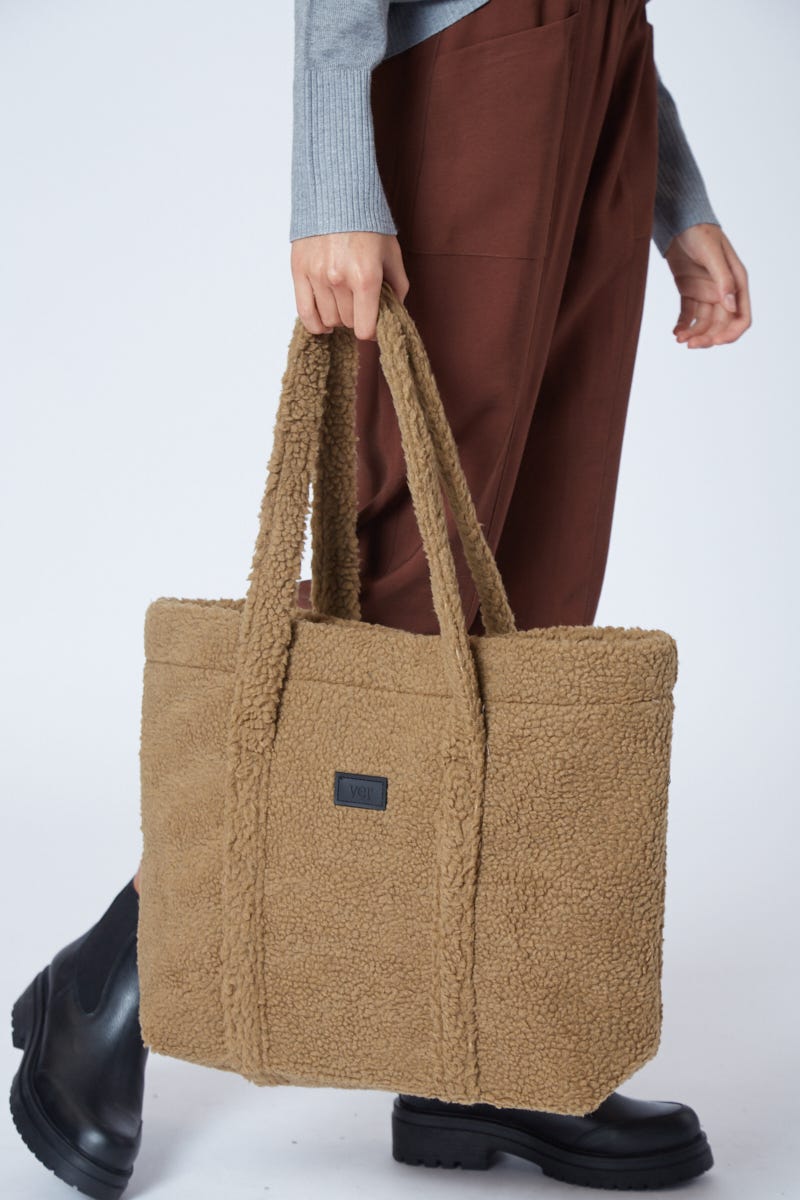 Cartera Corderito Marrón