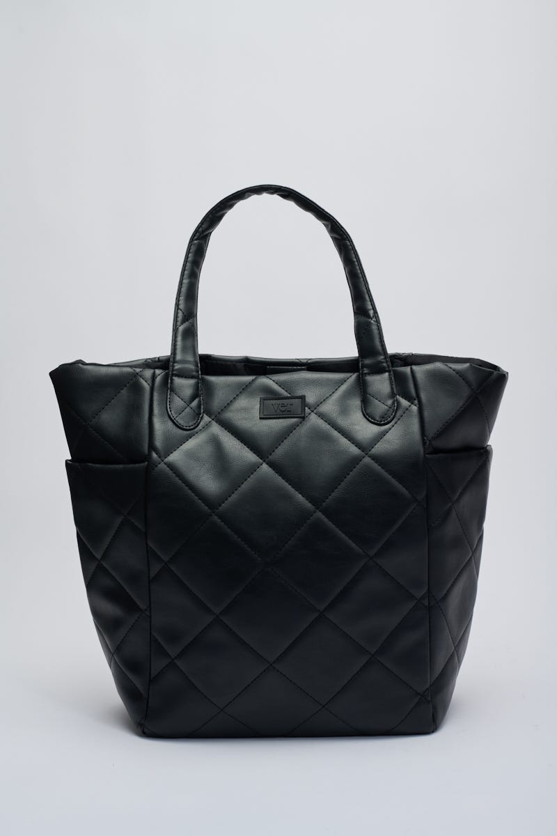 Cartera Negra con Bolsillos Laterales