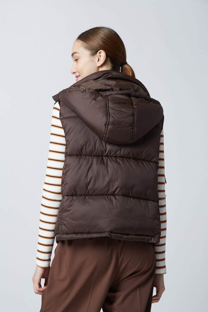 Chaleco Puffer con Capucha