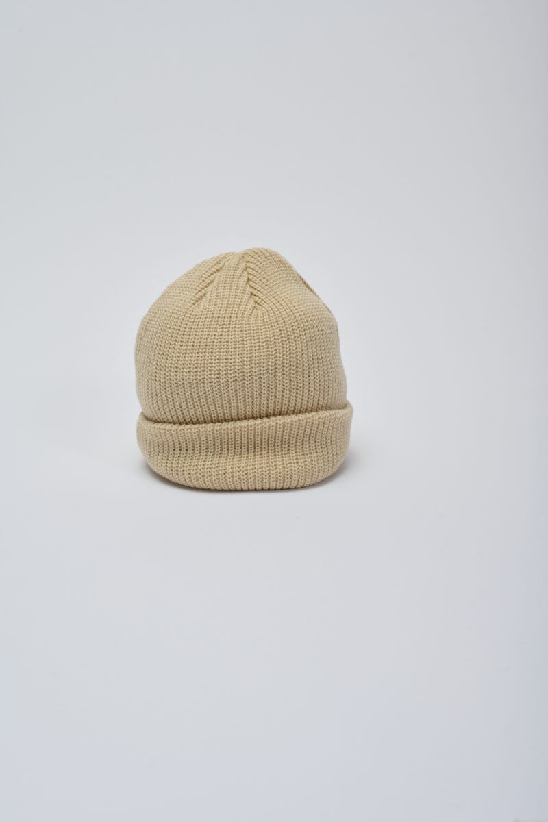 Gorro Tejido Acanalado Beige