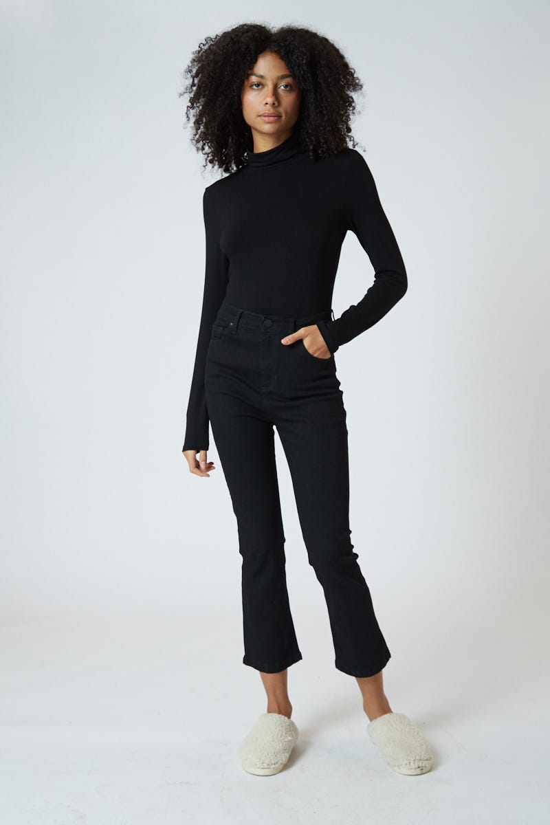 Jean Crop Boot Negro