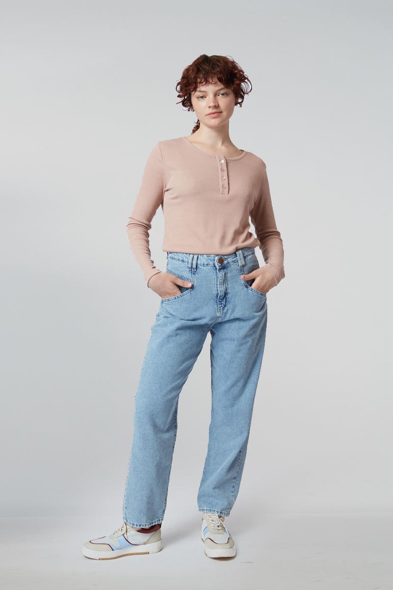 Jean Slouchy Stone Wash