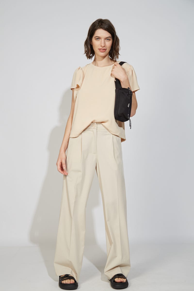 Pantalón Twill Camel Tipo Sastrero
