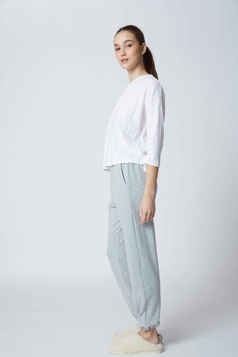 Pantalón Jogger Gris Tobillo Ajustable