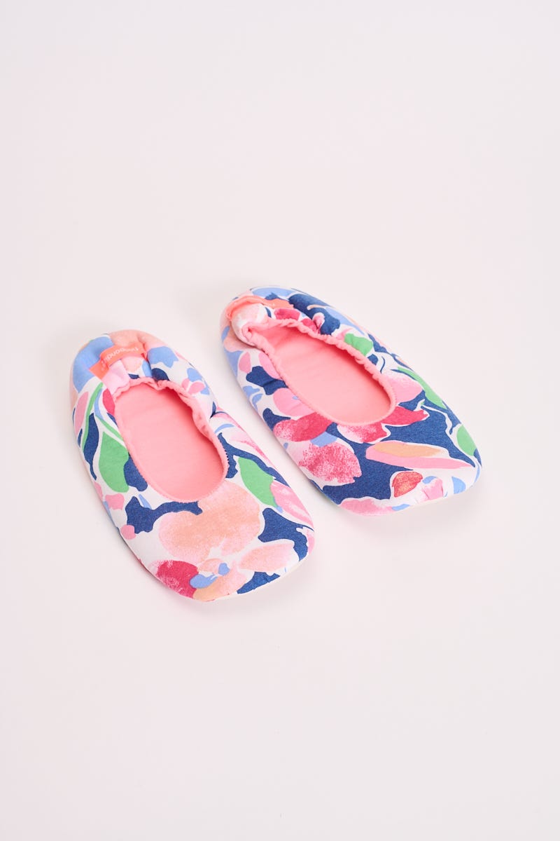 Pantufla Flor Azul de Floripondias