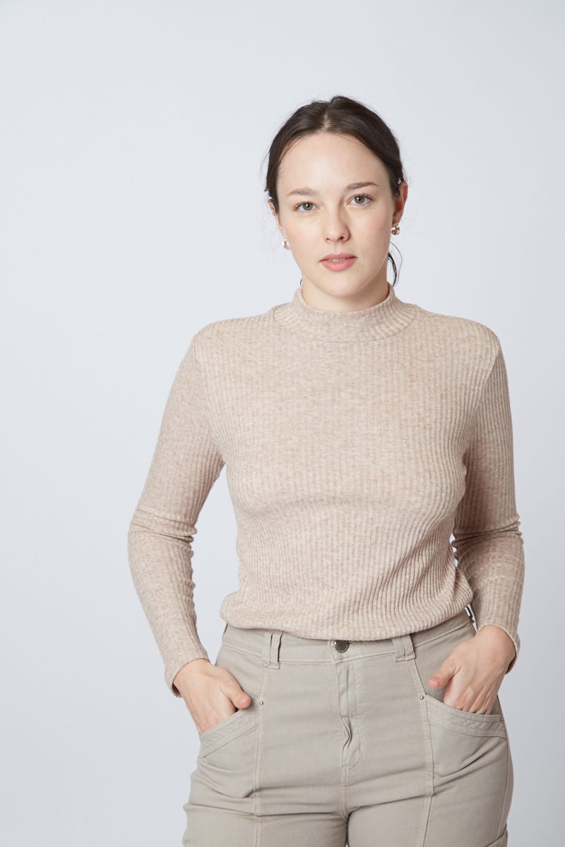Semi Polera Larga Marrón