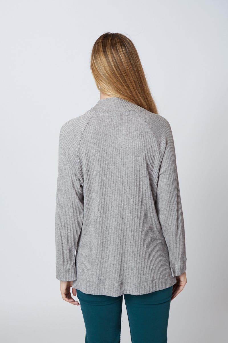 Polera Raglán con Aberturas Gris