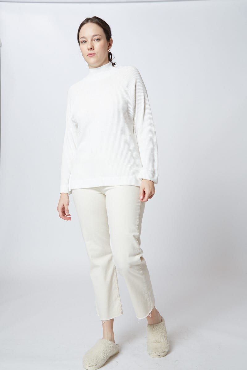 Polera Raglán con Aberturas Off White