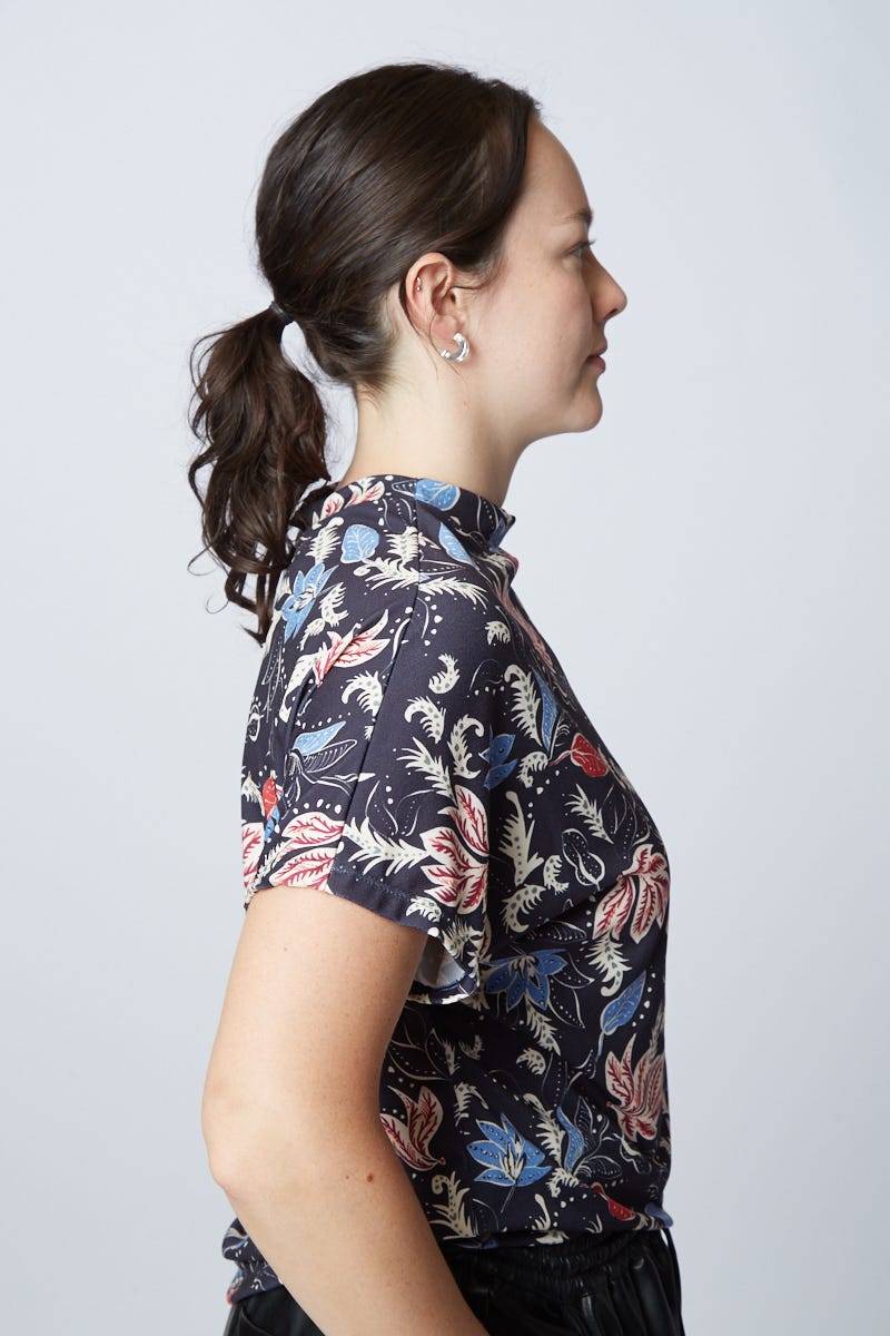 Remera Crepe Estampa Floral