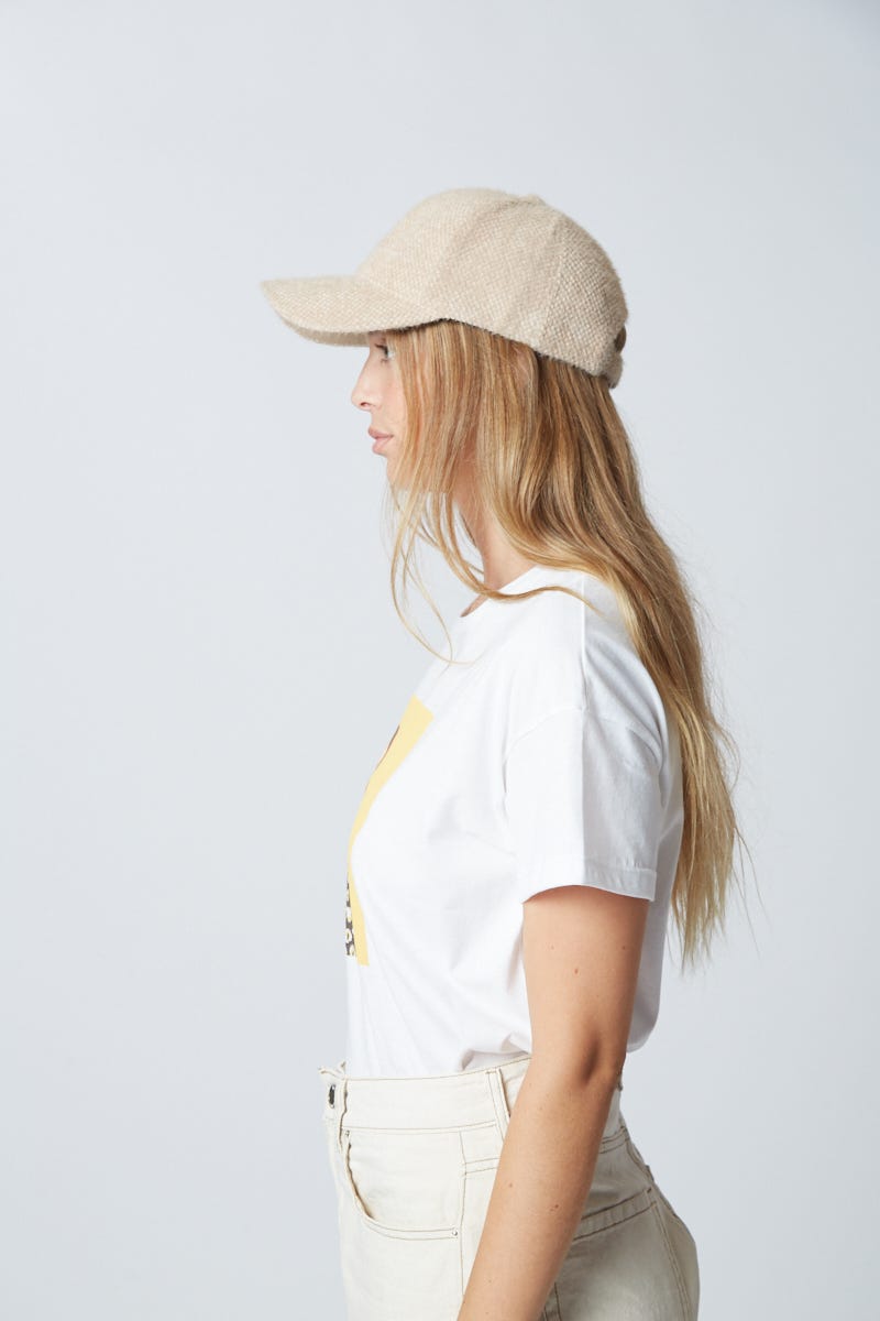 Remera Blanca Estampa Retrato
