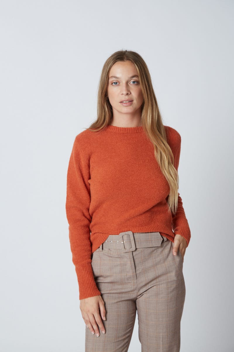 Sweater Punto Jersey Naranja