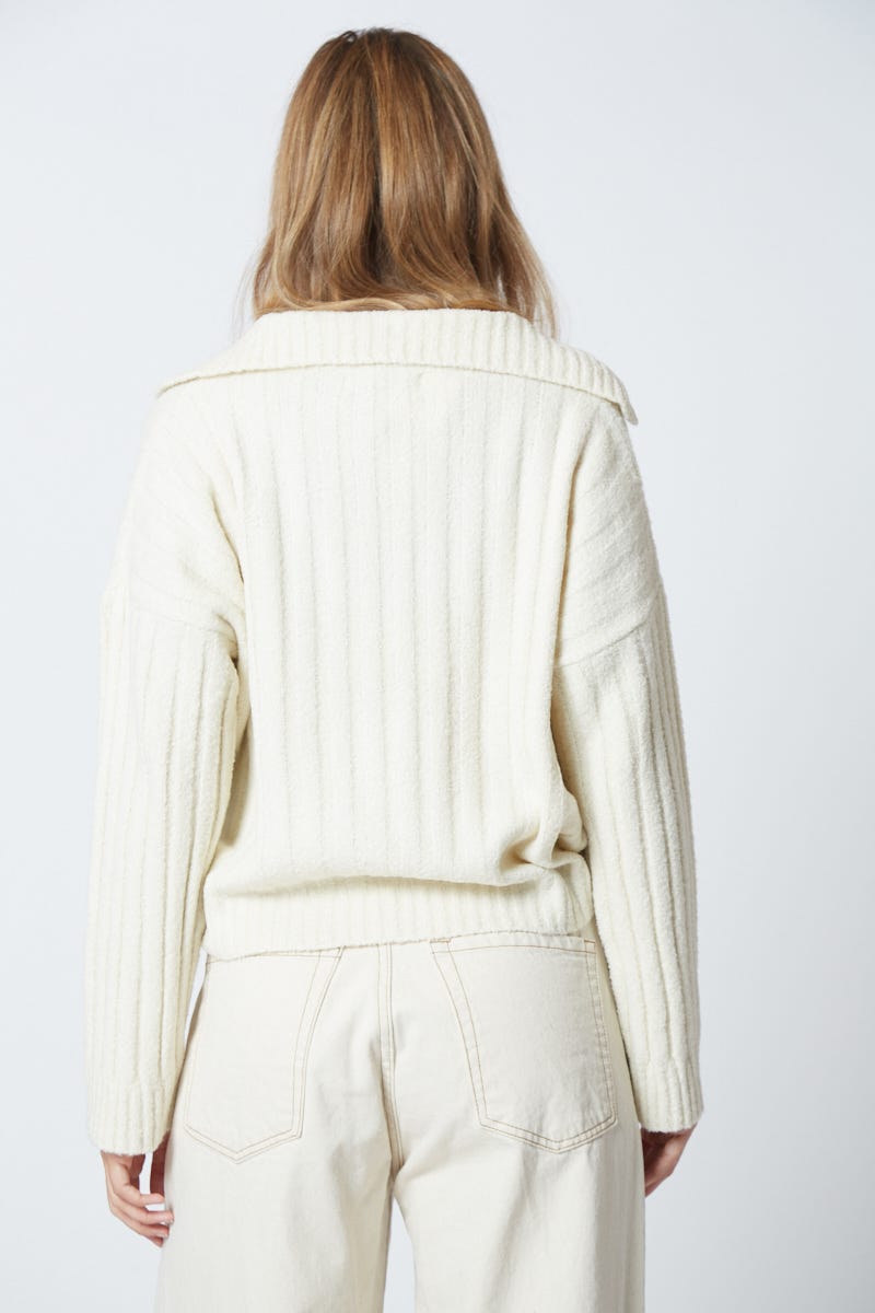 Sweater Beigé Canalé