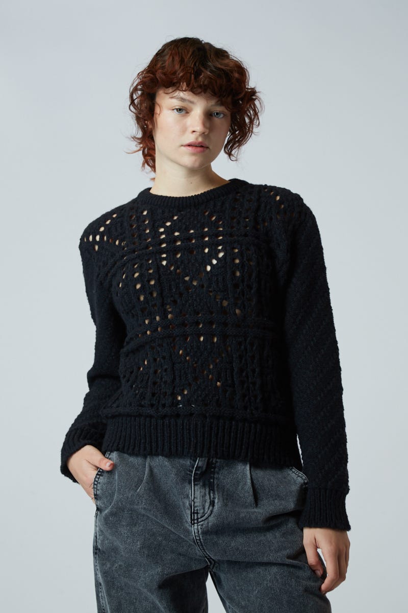Sweater Tejido Calado Romántico