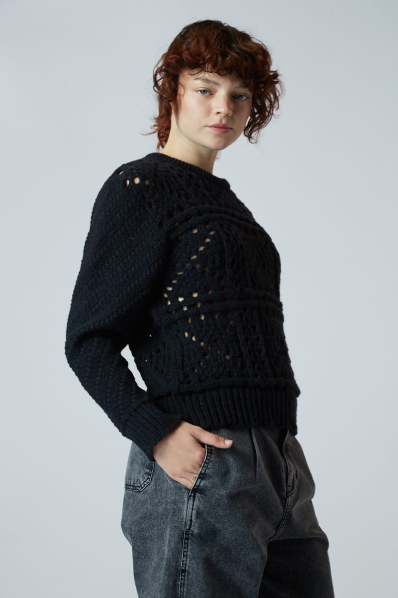 Sweater Tejido Calado Romántico