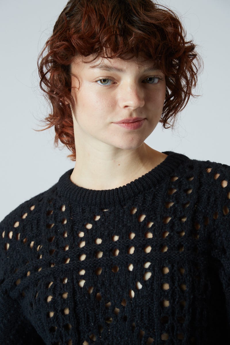 Sweater Tejido Calado Romántico
