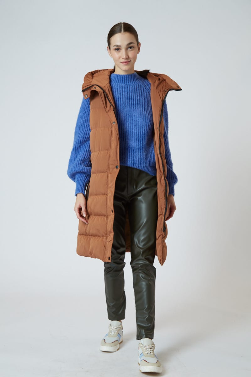 Sweater Tejido Manga Raglán Azul
