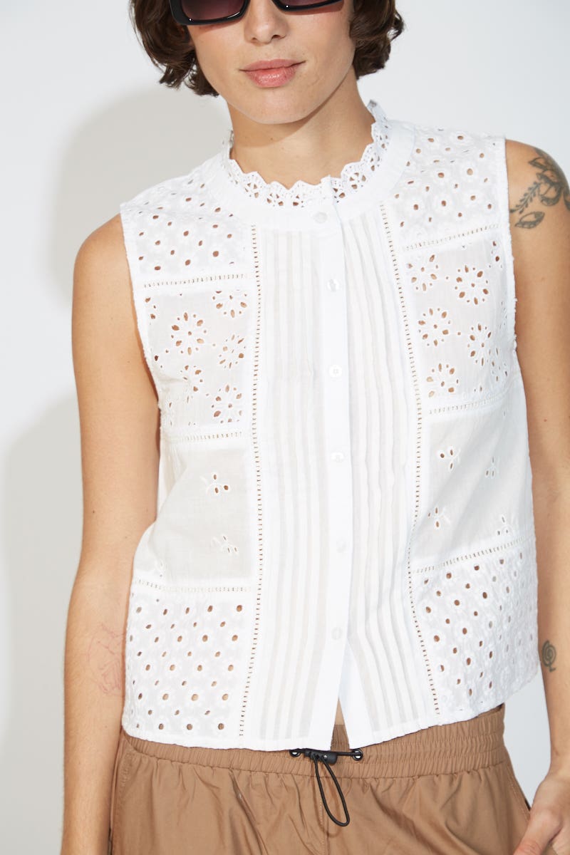 Blusa Broderie con Enredos