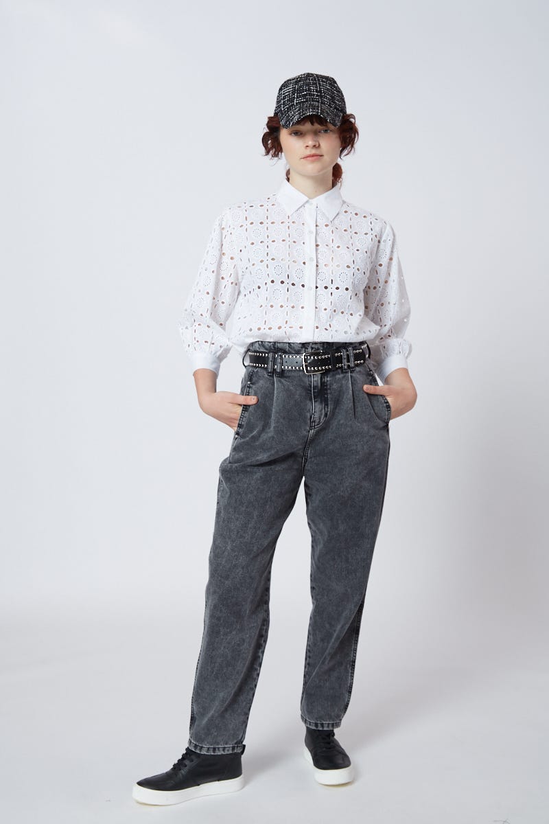 Camisa Cotton Broderie Blanco