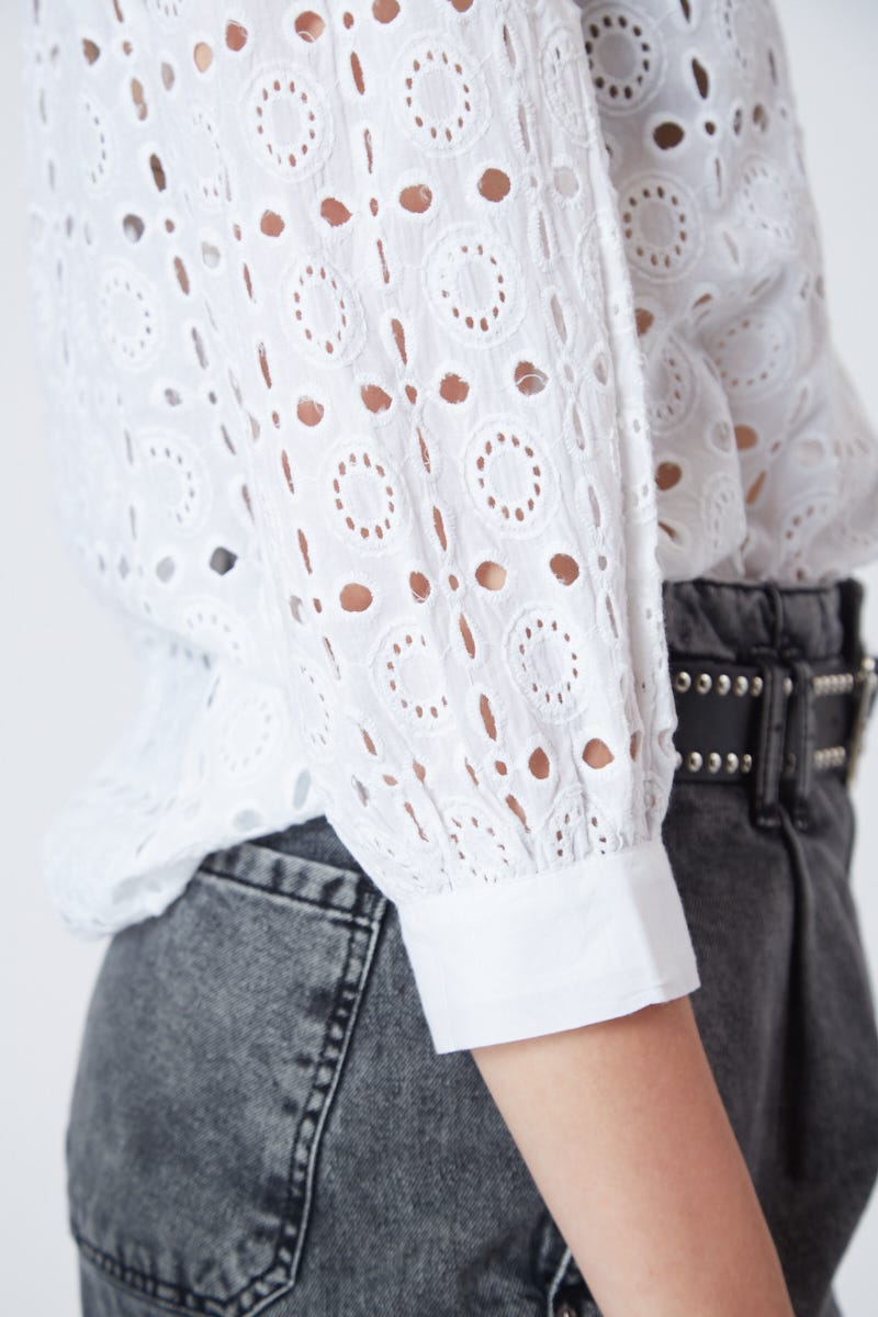 Camisa Cotton Broderie Blanco