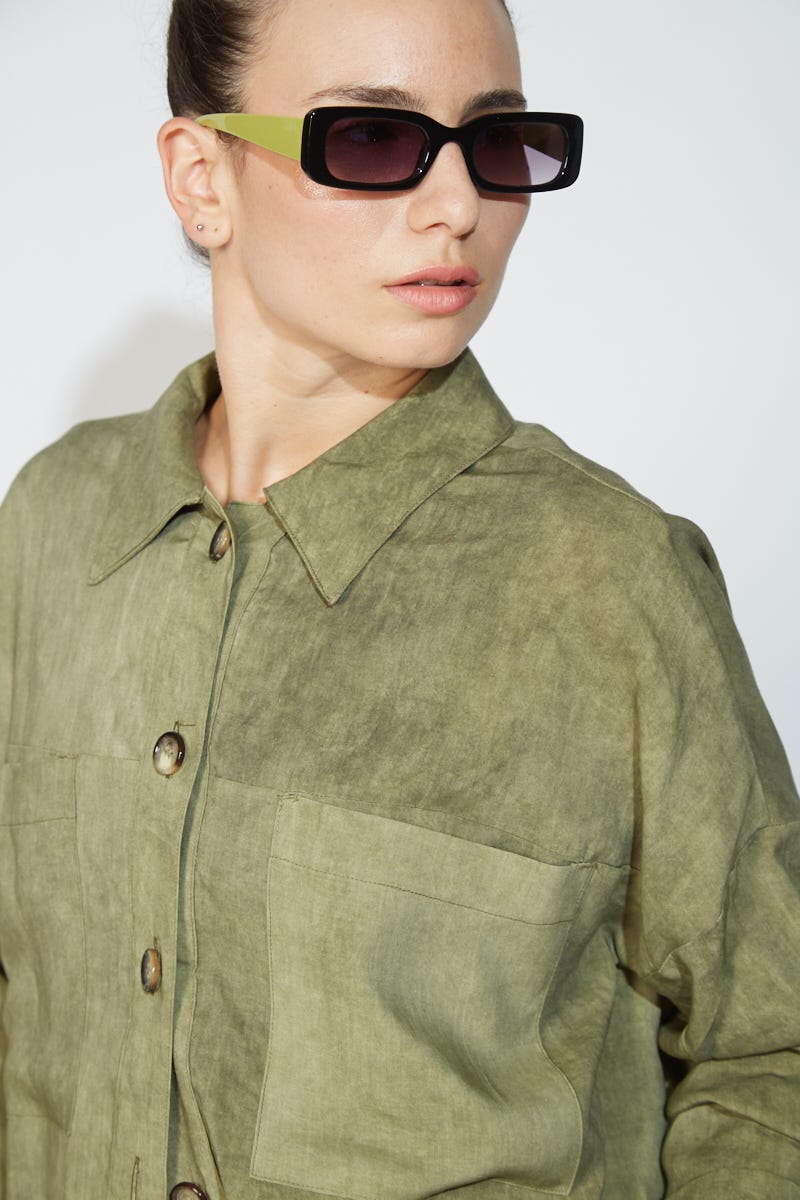 Camisa Tye Die Tencel Verde