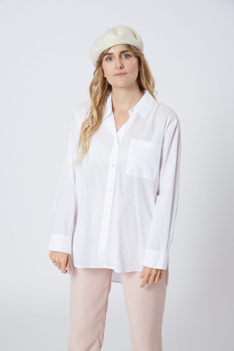 Camisa Básica Manga Larga Blanca