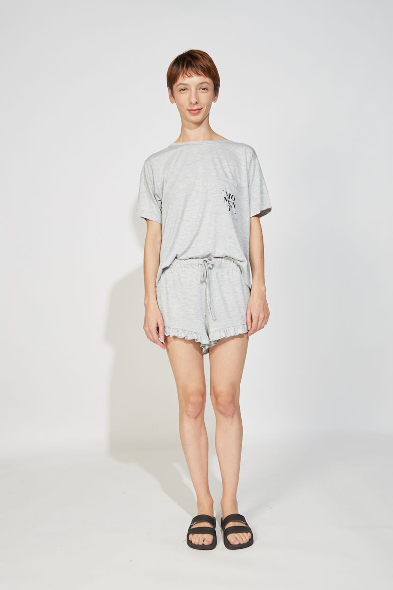 Conjunto Pijama Remera Y Short Gris