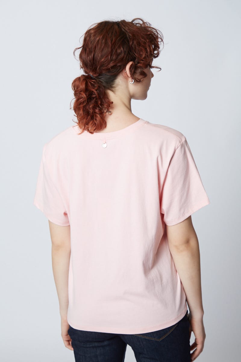 Remera Manga Corta Con Broderie Y Entredos
