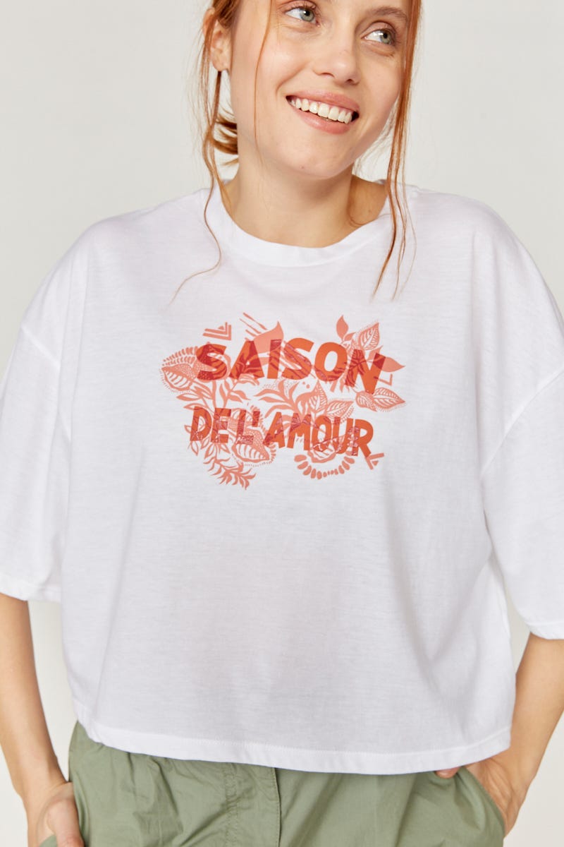Remera Blanca Saison de L amour