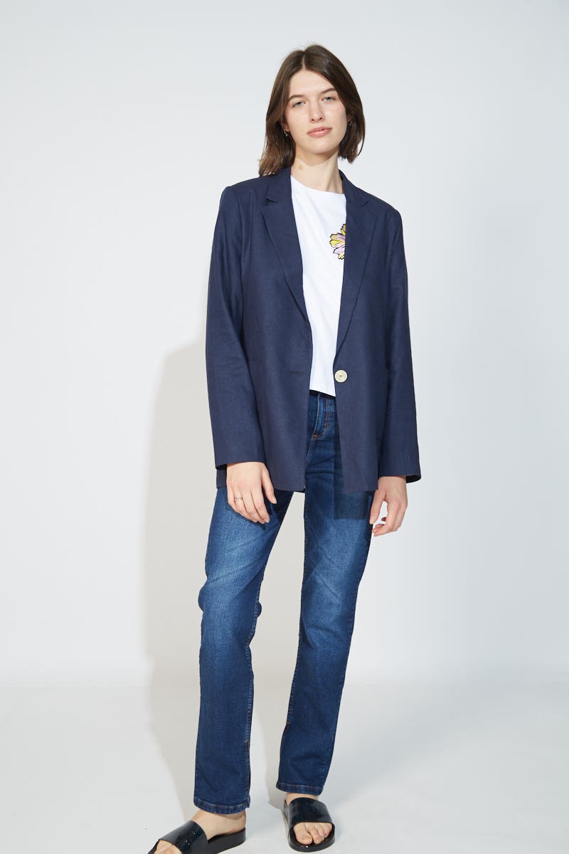Saco Solapa Esmoquin Azul