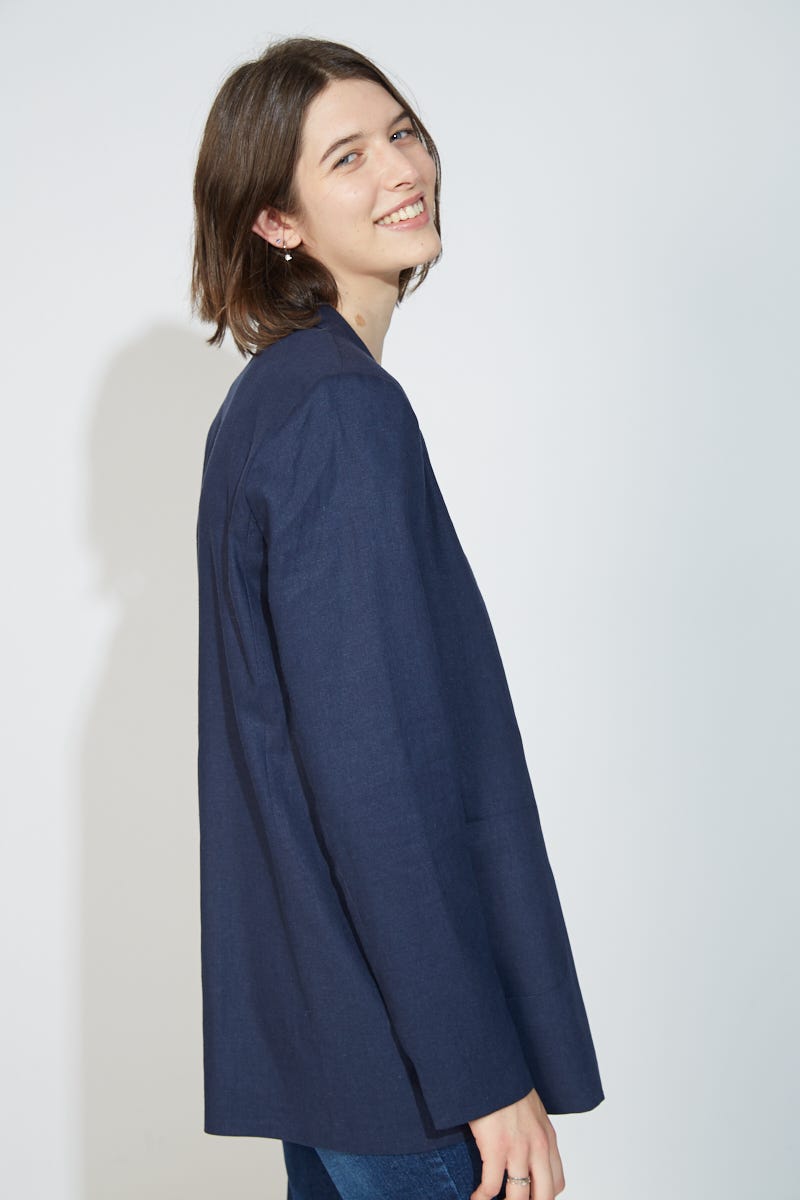 Saco Solapa Esmoquin Azul