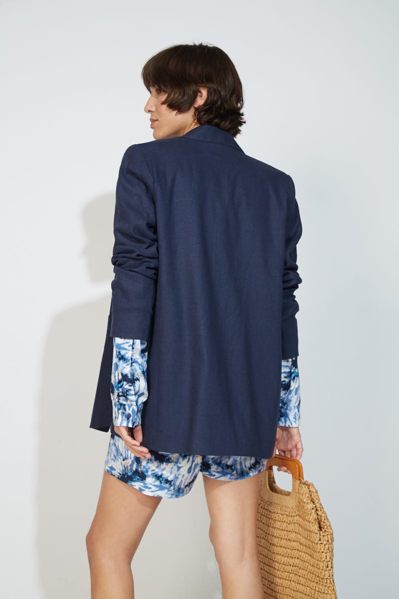 Saco Solapa Esmoquin Azul