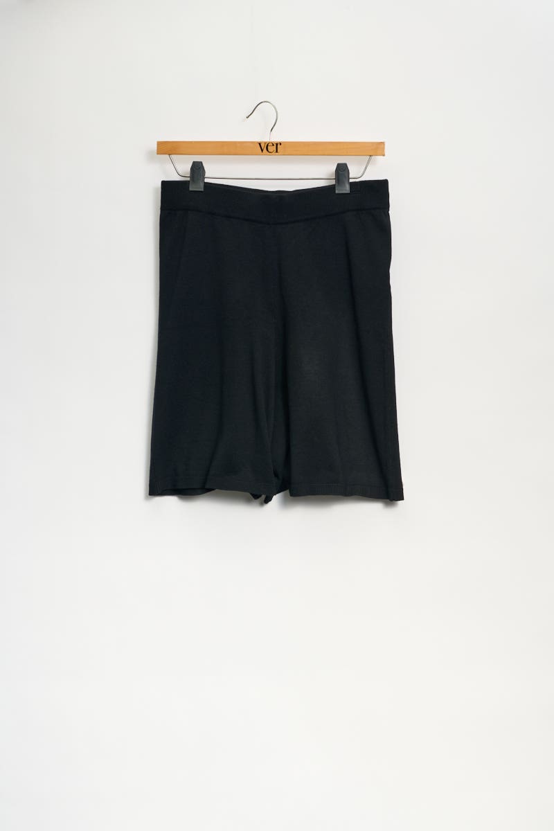 Short Tejido Tiro Alto Negro