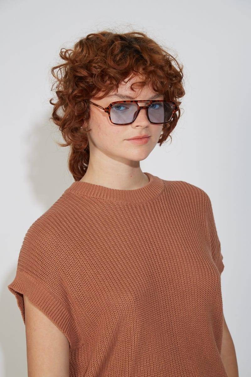 Sweater Sin Mangas Marrón Avellana