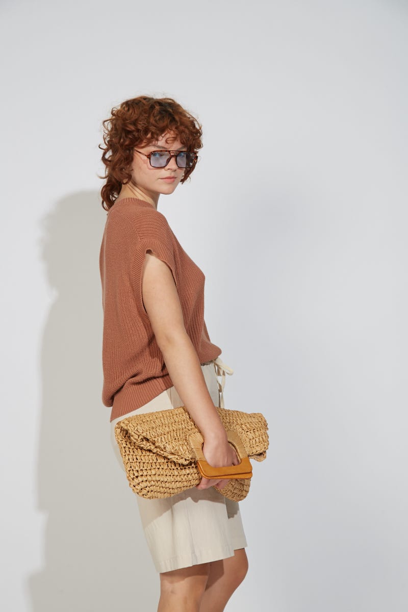 Sweater Sin Mangas Marrón Avellana