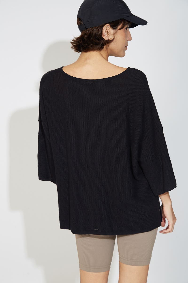 Sweater Mangas 3/4 Negro