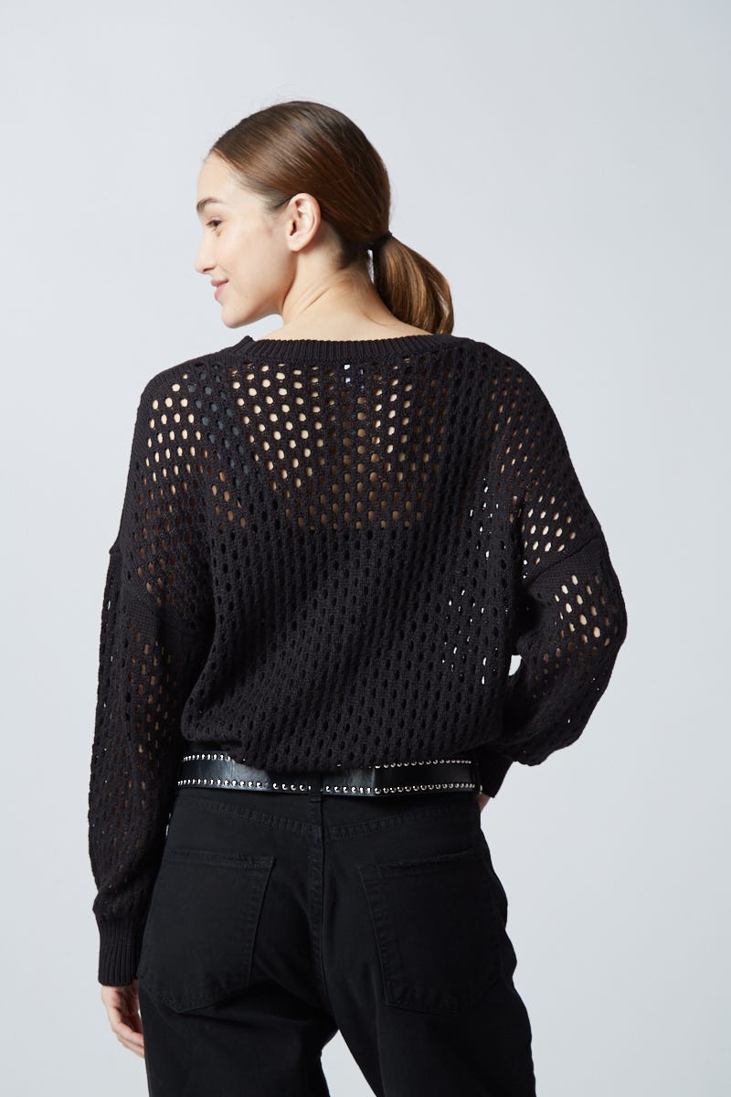 Sweater Calado Negro