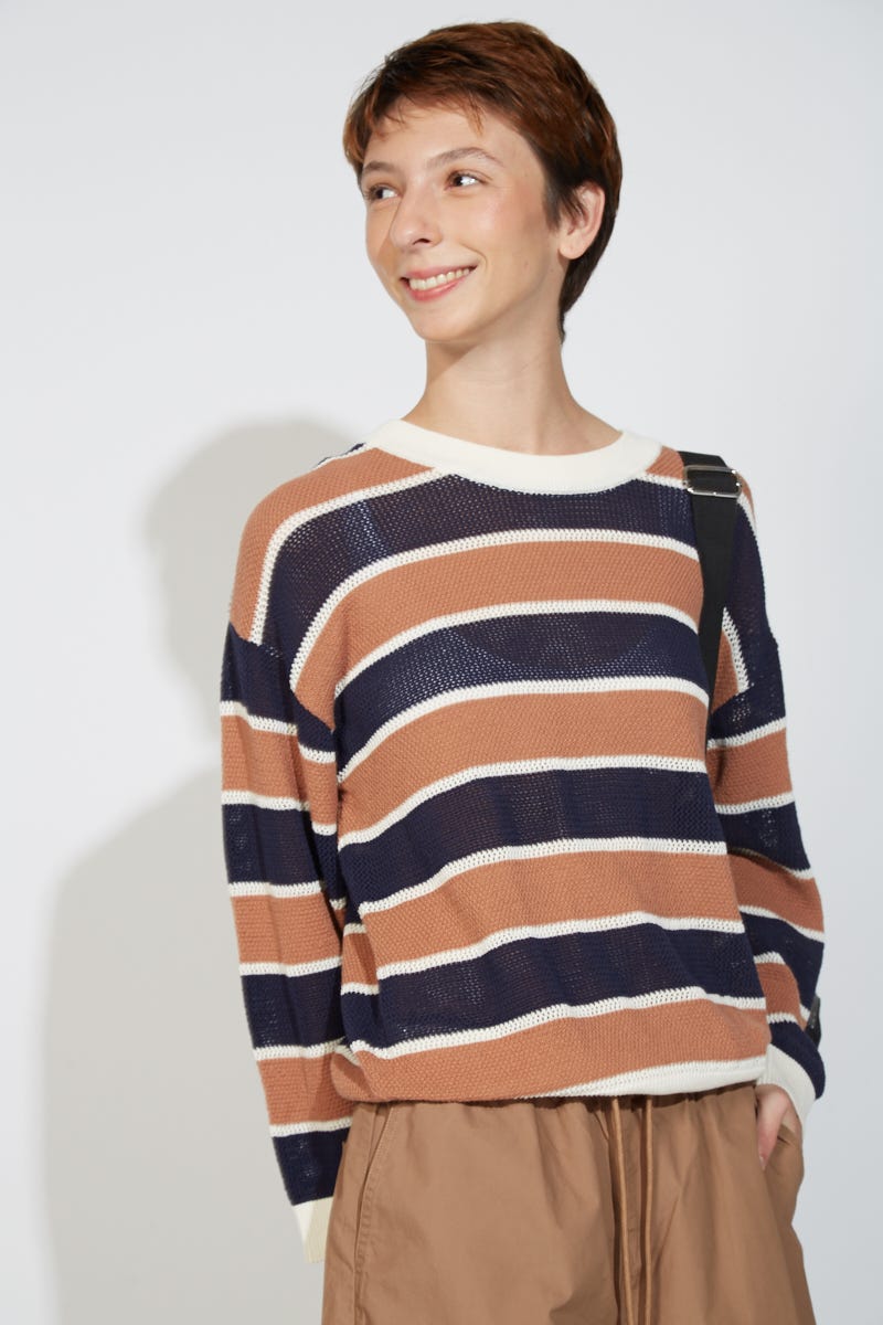 Sweater Rayado Calado
