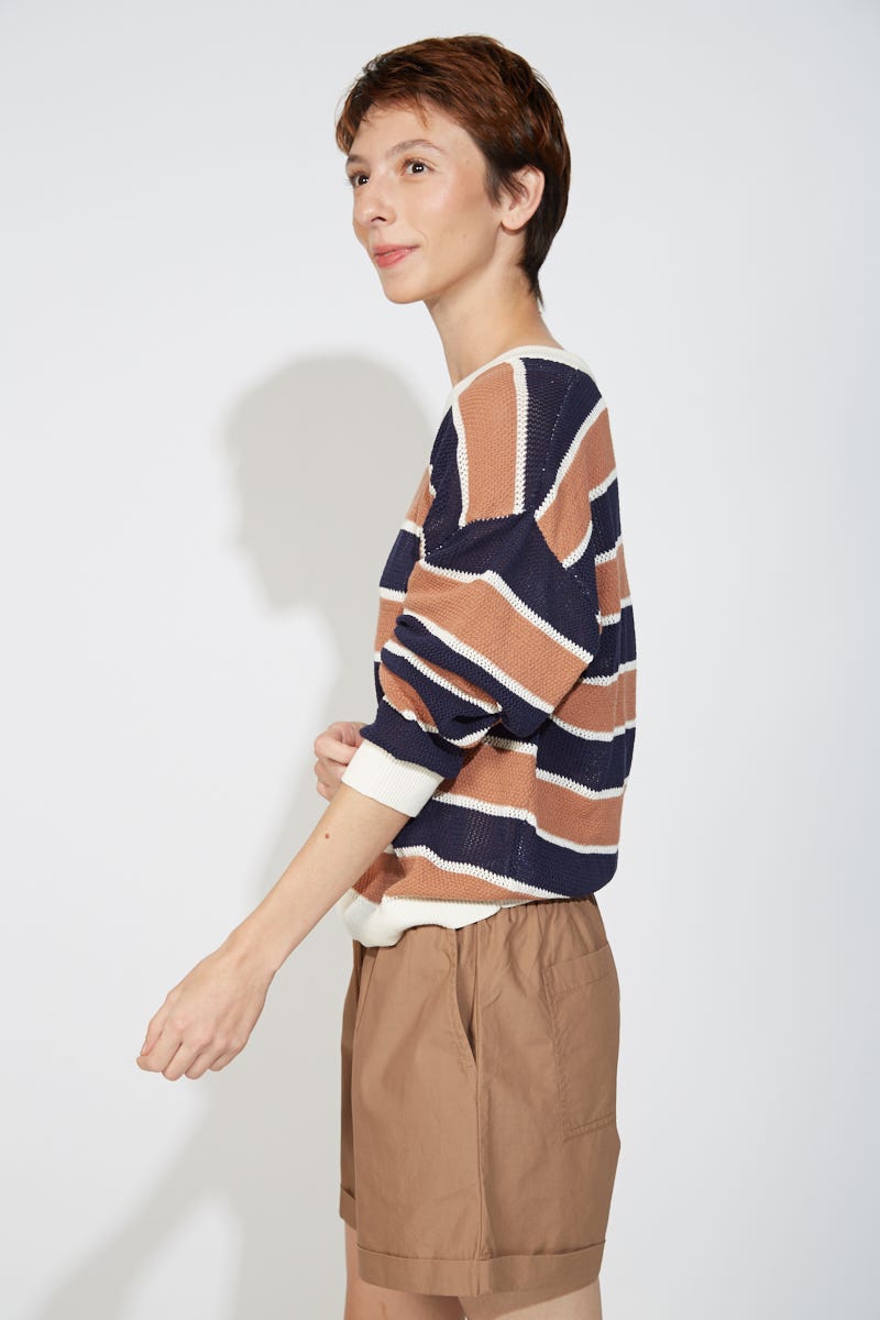Sweater Rayado Calado