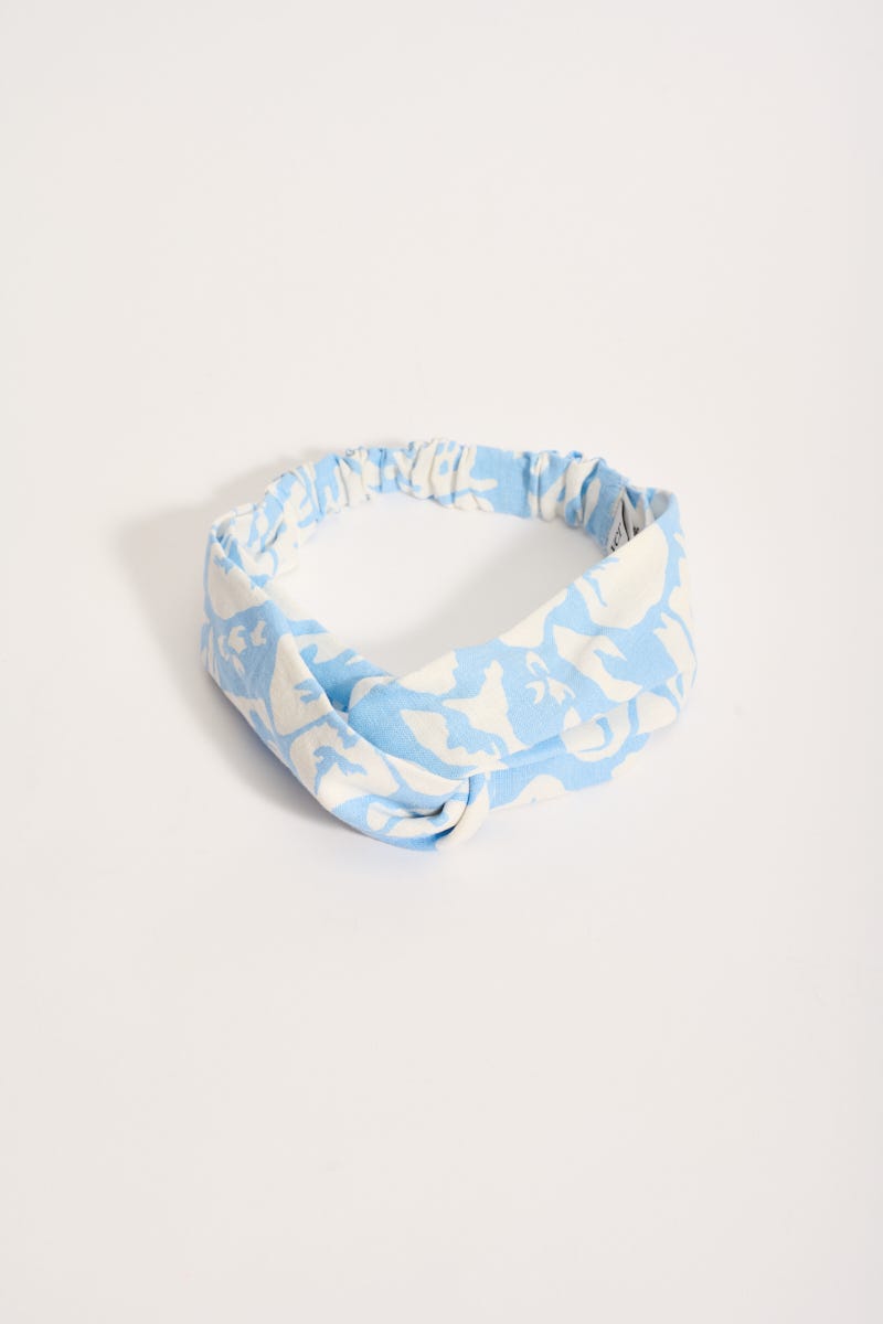 Vincha De Lino Anudada Estampada