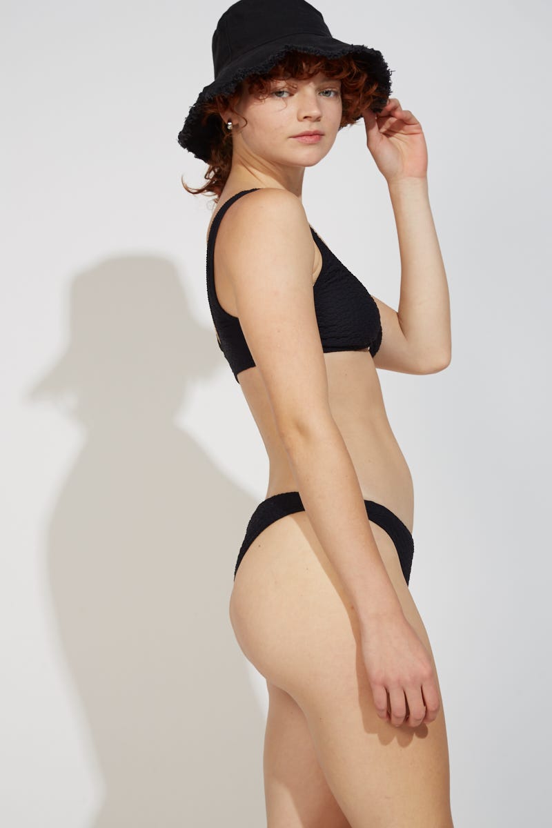 Bikini con Top Escote U Negro