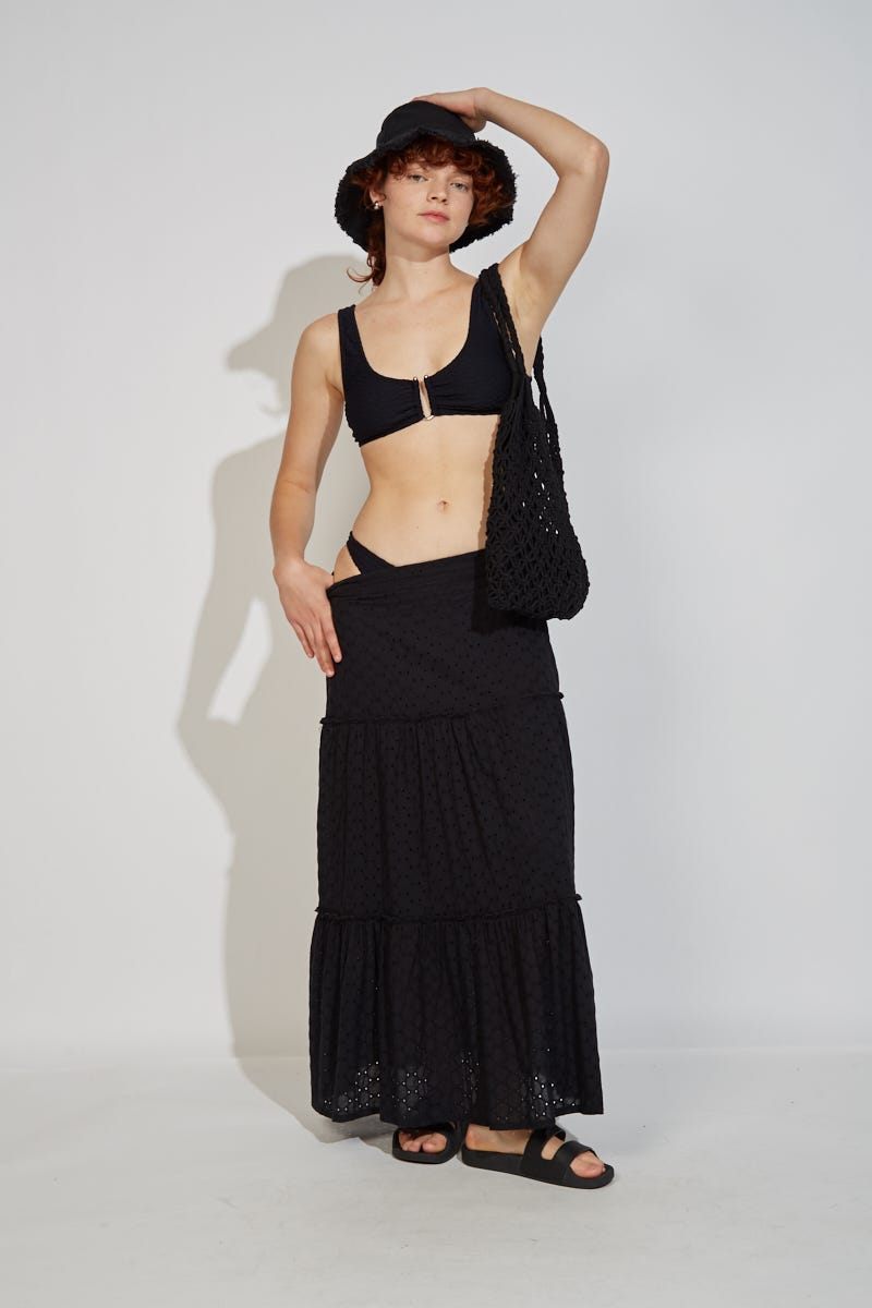 Bikini con Top Escote U Negro